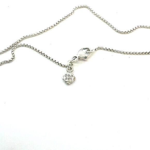 David Yurman Amethyst Pendant Necklace 17" Sterling Silver Estate DY686 - Picture 5 of 8